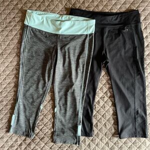 Danskin Now & Xersion Lot of 2 Capri Leggings workout pants women’s Size Medium